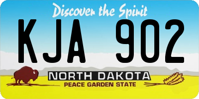ND license plate KJA902