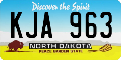ND license plate KJA963