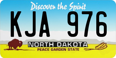 ND license plate KJA976