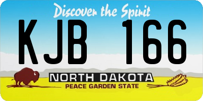 ND license plate KJB166