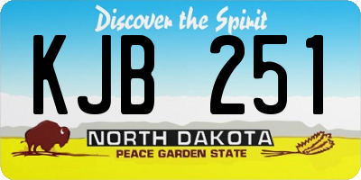 ND license plate KJB251