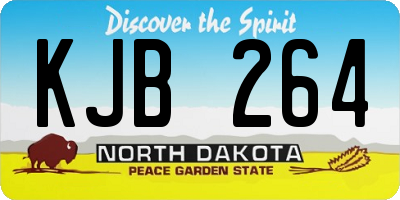 ND license plate KJB264