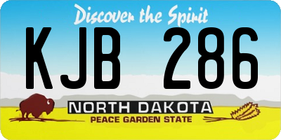ND license plate KJB286
