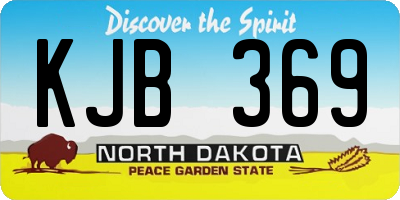 ND license plate KJB369