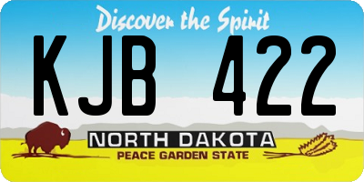 ND license plate KJB422