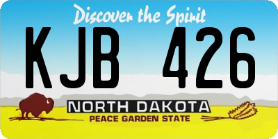 ND license plate KJB426