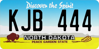 ND license plate KJB444