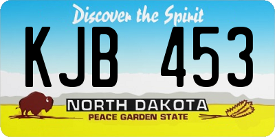 ND license plate KJB453