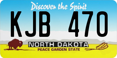 ND license plate KJB470