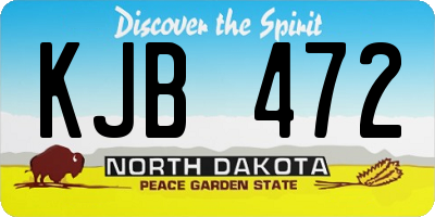 ND license plate KJB472