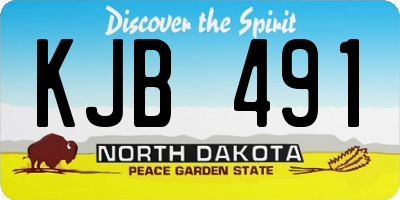ND license plate KJB491