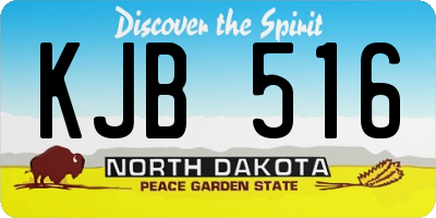 ND license plate KJB516