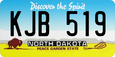 ND license plate KJB519