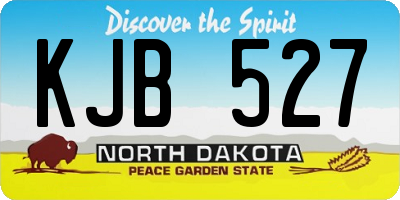 ND license plate KJB527