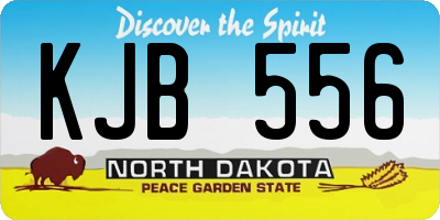 ND license plate KJB556