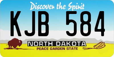 ND license plate KJB584