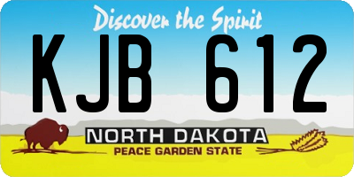 ND license plate KJB612