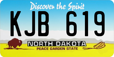 ND license plate KJB619