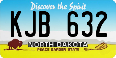 ND license plate KJB632