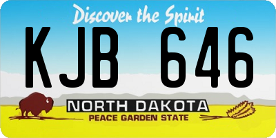 ND license plate KJB646