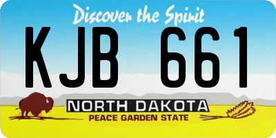 ND license plate KJB661