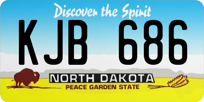 ND license plate KJB686