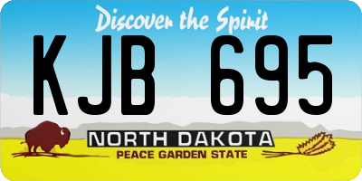 ND license plate KJB695