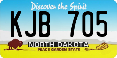 ND license plate KJB705