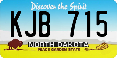 ND license plate KJB715