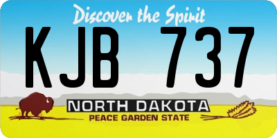 ND license plate KJB737