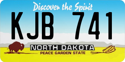 ND license plate KJB741