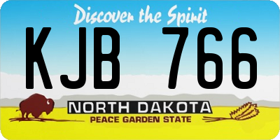ND license plate KJB766