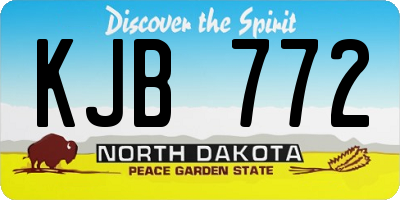 ND license plate KJB772
