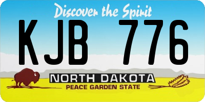 ND license plate KJB776