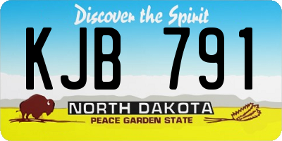 ND license plate KJB791