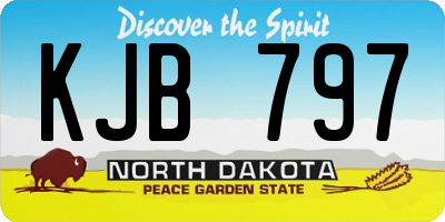 ND license plate KJB797