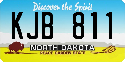 ND license plate KJB811
