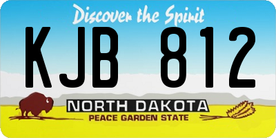 ND license plate KJB812