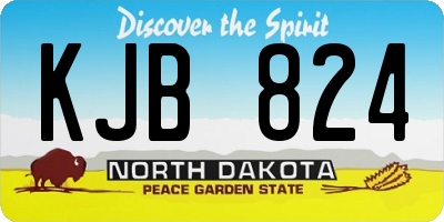 ND license plate KJB824