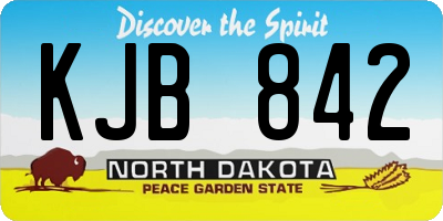 ND license plate KJB842