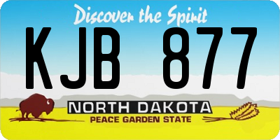 ND license plate KJB877