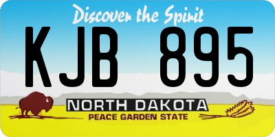 ND license plate KJB895