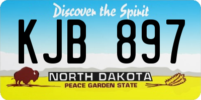 ND license plate KJB897