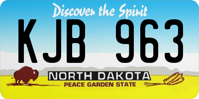 ND license plate KJB963