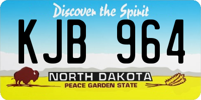 ND license plate KJB964