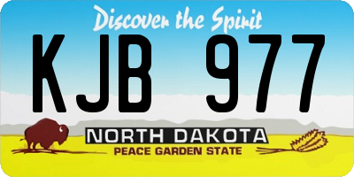 ND license plate KJB977