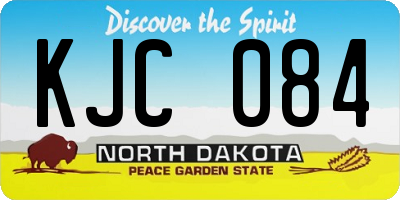 ND license plate KJC084