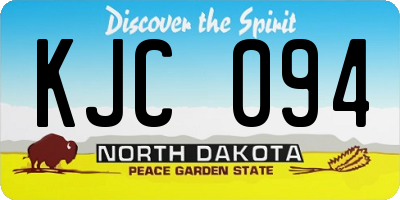 ND license plate KJC094