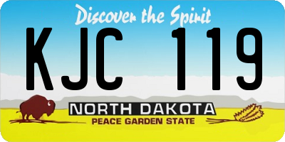 ND license plate KJC119