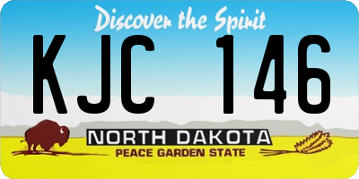 ND license plate KJC146